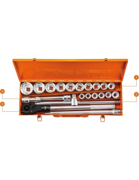 Zestaw kluczy nasadowych 3/4" CrV 21 el. Neo Tools - 08-061 - NEO Tools - 4