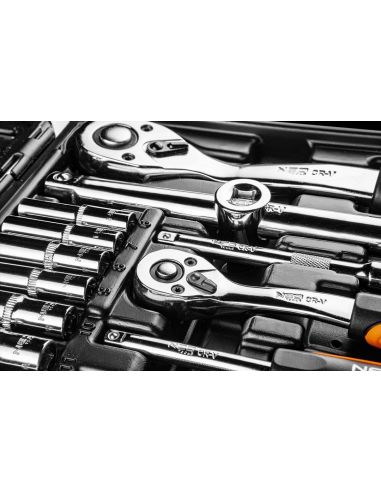 Zestaw kluczy nasadowych 1/2" 1/4" CrV 111 el. Neo Tools - 08-910 - NEO Tools - 5