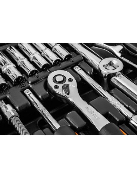 Zestaw kluczy nasadowych 1/2" 1/4" CrV 111 el. Neo Tools - 08-910 - NEO Tools - 6