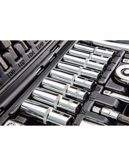 Zestaw kluczy nasadowych 1/2" 1/4" CrV 111 el. Neo Tools - 08-910 - NEO Tools - 7