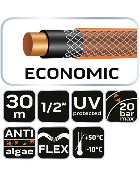 Wąż ogrodowy 4-warstwowy 1/2" 30 m Economic Neo Tools - 15-801 - NEO Tools - 8