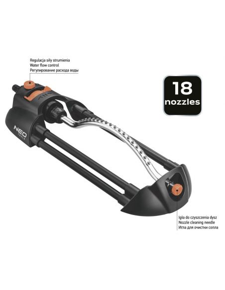 Zraszacz ogrodowy oscylacyjny 18 dysz Neo Tools - zestaw - 15-771 - NEO Tools - 4