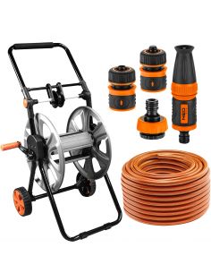 Zestaw ogrodowy 1/2":  wózek metalowy + wąż 50 m + zraszacz Neo Tools - 15-792_px - NEO Tools - 1