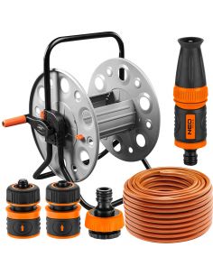 Zestaw ogrodowy 1/2":  stojak metalowy + wąż 50 m + zraszacz Neo Tools - 15-790_px - NEO Tools - 1