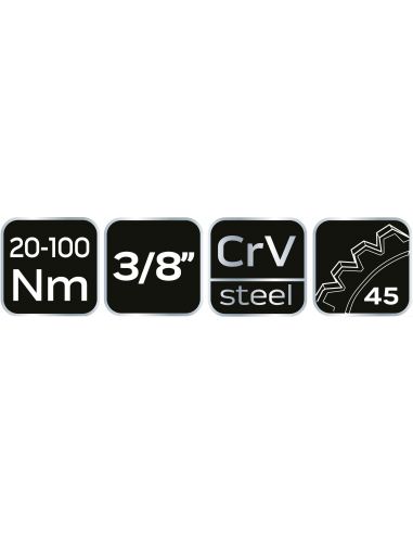 Klucz dynamometryczny 3/8" 20 - 100 Nm Neo Tools - 08-824 - NEO Tools - 8