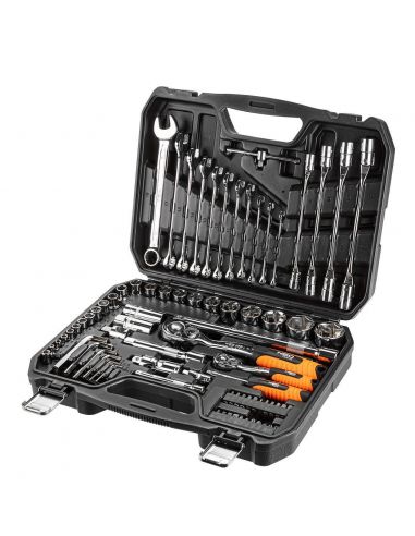 Zestaw kluczy nasadowych 1/2" 1/4" CrV 77 el. Neo Tools - 08-915 - NEO Tools - 3