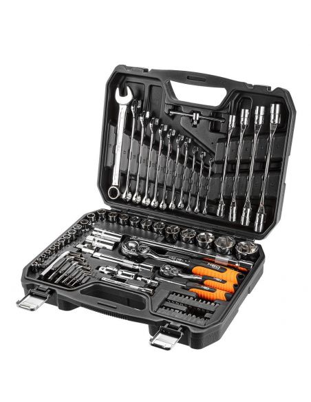 Zestaw kluczy nasadowych 1/2" 1/4" CrV 77 el. Neo Tools - 08-915 - NEO Tools - 3