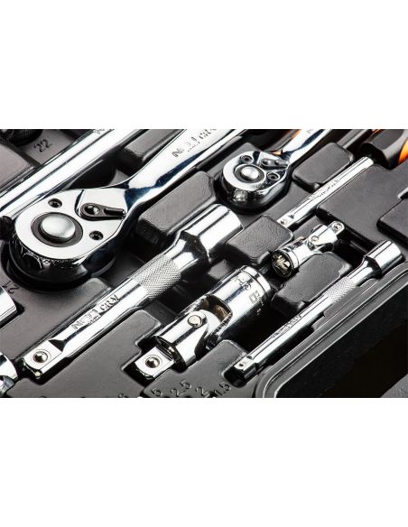 Zestaw kluczy nasadowych 1/2" 1/4" CrV 77 el. Neo Tools - 08-915 - NEO Tools - 6
