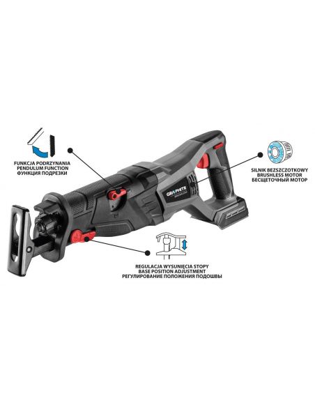 Piła szablasta akumulatorowa bezszczotkowa Energy+ Graphite - 58G096 - Graphite - 3