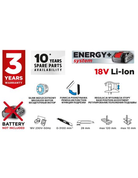 Piła szablasta akumulatorowa bezszczotkowa Energy+ Graphite - 58G096 - Graphite - 5