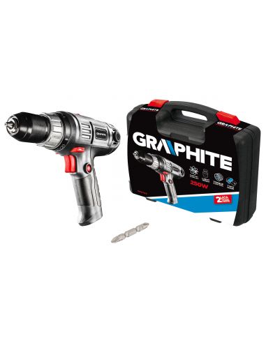 Wiertarko-wkrętarka sieciowa 250 W Graphite w walizce - 58G792 - Graphite - 2