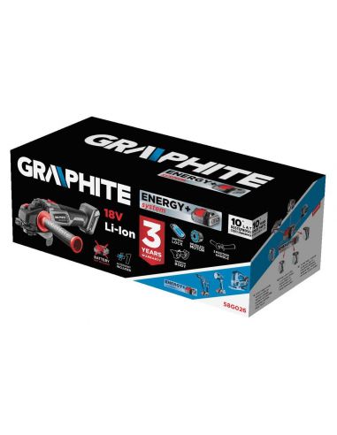 Szlifierka kątowa akumulatorowa bezszczotkowa Energy+ Graphite - 58G026 - Graphite - 10