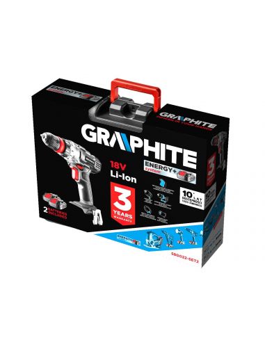 Wiertarko-wkrętarka akumulatorowa Energy+ Graphite - zestaw w walizce - 58G022-SET2 - Graphite - 8