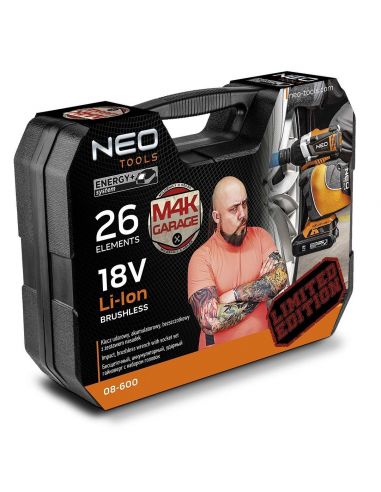 Klucz udarowy akumulatorowy 2x18V  Neo Tools z zestawem nasadek 1/2" - 08-600 - NEO Tools - 3