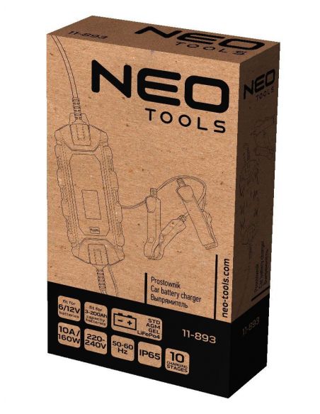 Prostownik automatyczny Neo Tools 10 A 160 W - 11-893 - NEO Tools - 3