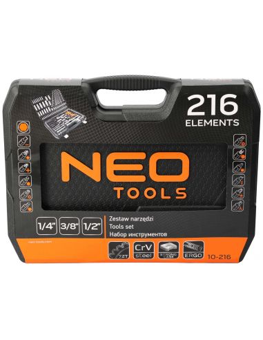 Zestaw narzędzi 216 el. Neo Tools - 10-216 - NEO Tools - 5