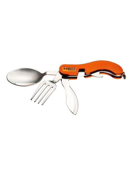 Scyzoryk sztućce turystyczne ze stali nierdzewnej 3 w 1 Neo Tools - 63-027 - NEO Tools - 2