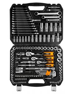 Zestaw kluczy nasadowych 1/2" 3/8" 1/4" 156 el. Neo Tools - 08-668 - NEO Tools - 1 2