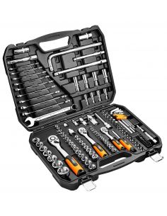 Zestaw kluczy nasadowych 1/2" 3/8" 1/4" 126 el. Neo Tools - 08-667 - NEO Tools - 1