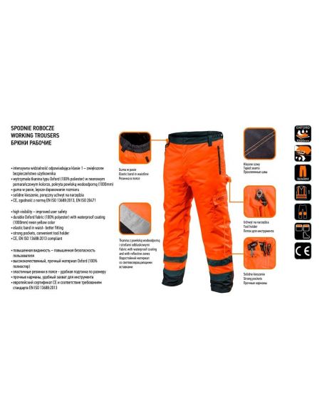 Ocieplane spodnie robocze ostrzegawcze Neo Tools - 81-761 - NEO Tools - 2