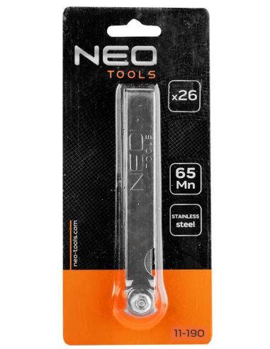 Szczelinomierz listkowy 26 płytek prostych Neo Tools - 11-190 - NEO Tools - 2