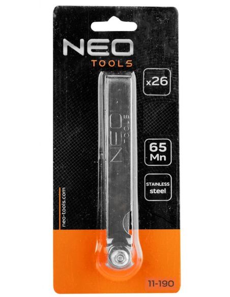 Szczelinomierz listkowy 26 płytek prostych Neo Tools - 11-190 - NEO Tools - 2