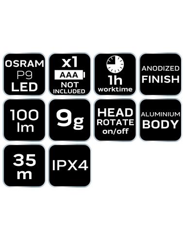 Mini latarka LED Neo Tools 100 lm - 99-068 - NEO Tools - 7