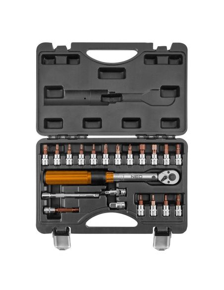 Klucz dynamometryczny 1/4" Neo Tools - zestaw - 08-821 - NEO Tools - 2