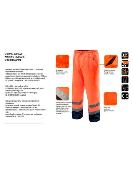 Wodoodporne spodnie robocze ostrzegawcze Neo Tools - 81-771 - NEO Tools - 6