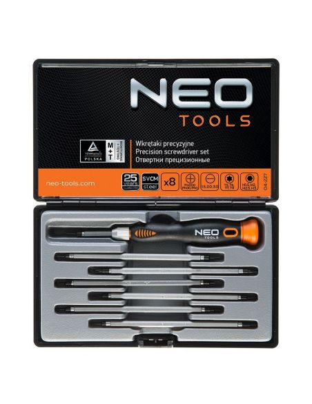 Wkrętaki precyzyjne SvCm 8 el. Neo Tools - 04-227 - NEO Tools - 2