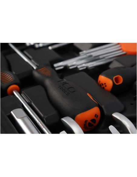 Zestaw kluczy nasadowych 1/2" 1/4" CrV 138 el. Neo Tools - 10-208 - NEO Tools - 5