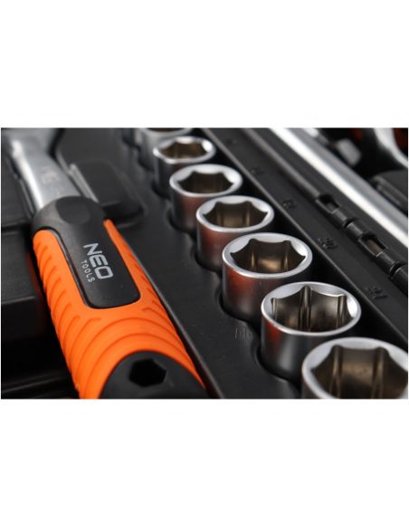 Zestaw kluczy nasadowych 1/2" 1/4" CrV 138 el. Neo Tools - 10-208 - NEO Tools - 7