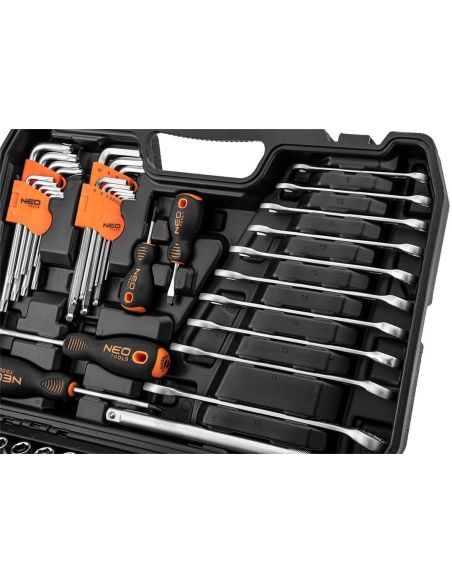 Zestaw kluczy nasadowych 1/2" 1/4" CrV 138 el. Neo Tools - 10-208 - NEO Tools - 8