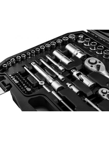 Zestaw kluczy nasadowych 1/2" 1/4" CrV 138 el. Neo Tools - 10-208 - NEO Tools - 9