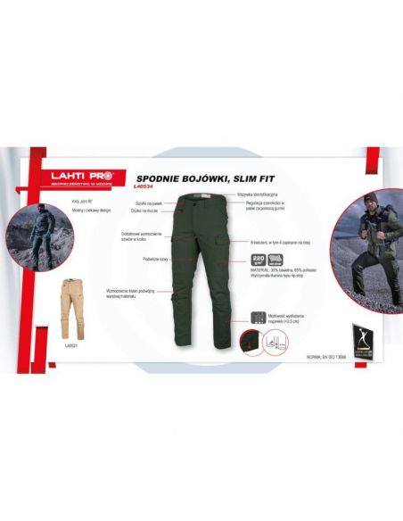 Spodnie bojówki slim fit Lahti Pro - L40534 - Lahti Pro - 9