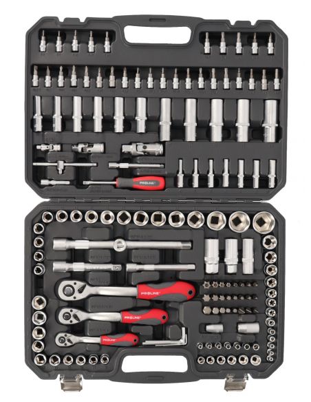 Zestaw kluczy nasadowych 1/4" 1/2" 3/8" 150 el. Proline - 588150 - Proline - 3
