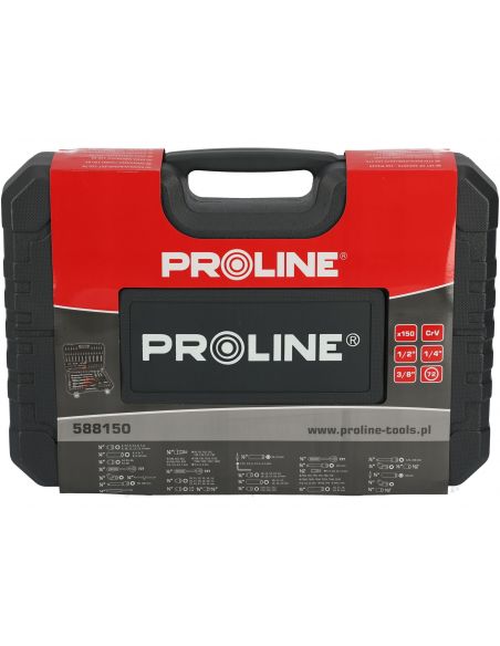 Zestaw kluczy nasadowych 1/4" 1/2" 3/8" 150 el. Proline - 588150 - Proline - 10