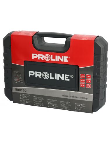 Zestaw kluczy nasadowych 1/4" 1/2" 3/8" 150 el. Proline - 588150 - Proline - 11