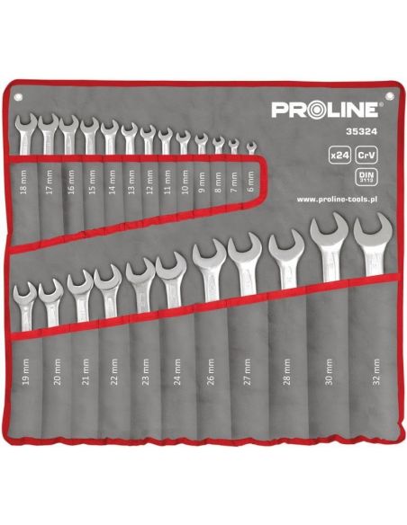 Klucze płasko-oczkowe Proline 6-32 mm 24 el. - 35324 - Proline - 1