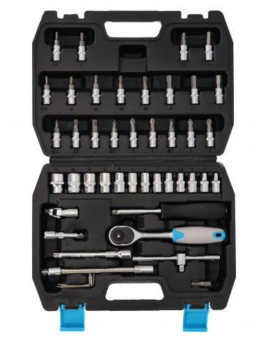 Zestaw kluczy nasadowych 1/4" 46 el. Mega - 58046 - Mega - 3