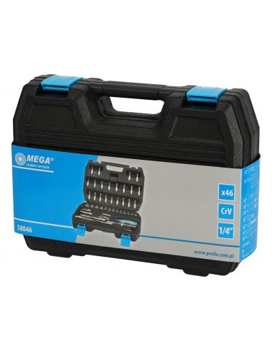 Zestaw kluczy nasadowych 1/4" 46 el. Mega - 58046 - Mega - 8