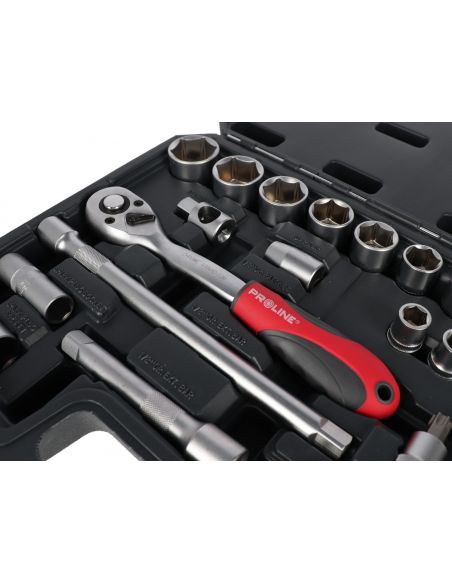 Zestaw kluczy nasadowych 1/2" 56 el. Proline - 58856 - Proline - 4