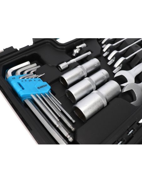 Zestaw kluczy płaskich i nasadowych 1/4" 1/2"  91 el. Mega - 58091 - Mega - 4