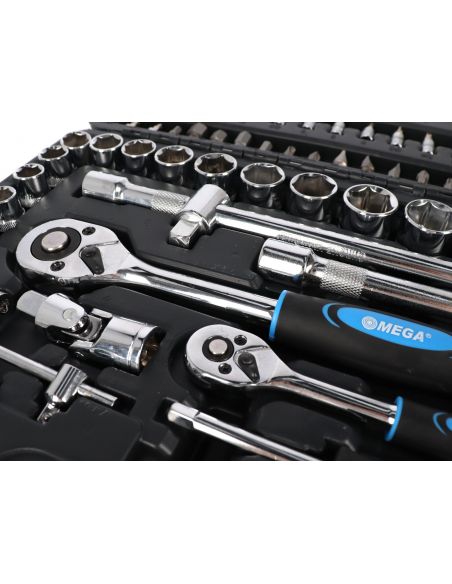 Zestaw kluczy nasadowych 1/4" 1/2"  94 el. Mega - 58094 - Mega - 5