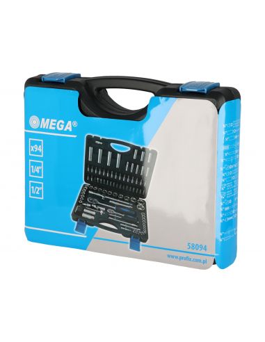 Zestaw kluczy nasadowych 1/4" 1/2"  94 el. Mega - 58094 - Mega - 11