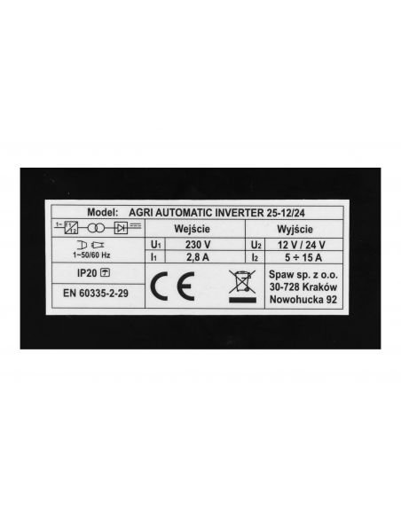 Prostownik inwertorowy Magnum AGRI 25-12/24 - U Ł AGRI25AUT - Magnum - 9