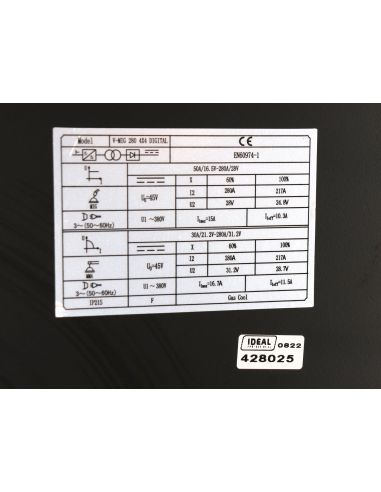 Spawarka Ideal V-MIG 280 4x4 Digital MMA - zestaw - V-MIG280MMA-G - Ideal - 7