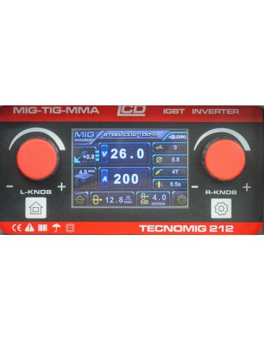 Spawarka Ideal Tecnomig 212 LCD Synergic - zestaw - TMIG212LCD-G - Ideal - 10
