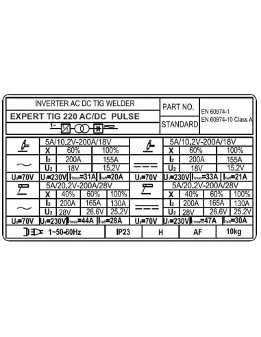 Spawarka Ideal Expert TIG 220 AC/DC Pulse - zestaw - EXTIG220AC-G - Ideal - 10