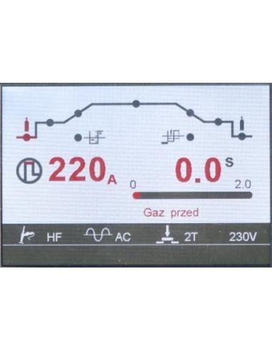 Spawarka Ideal Expert TIG 220 AC/DC Pulse LCD - zestaw - EXTIG220ACLCD-G - Ideal - 10